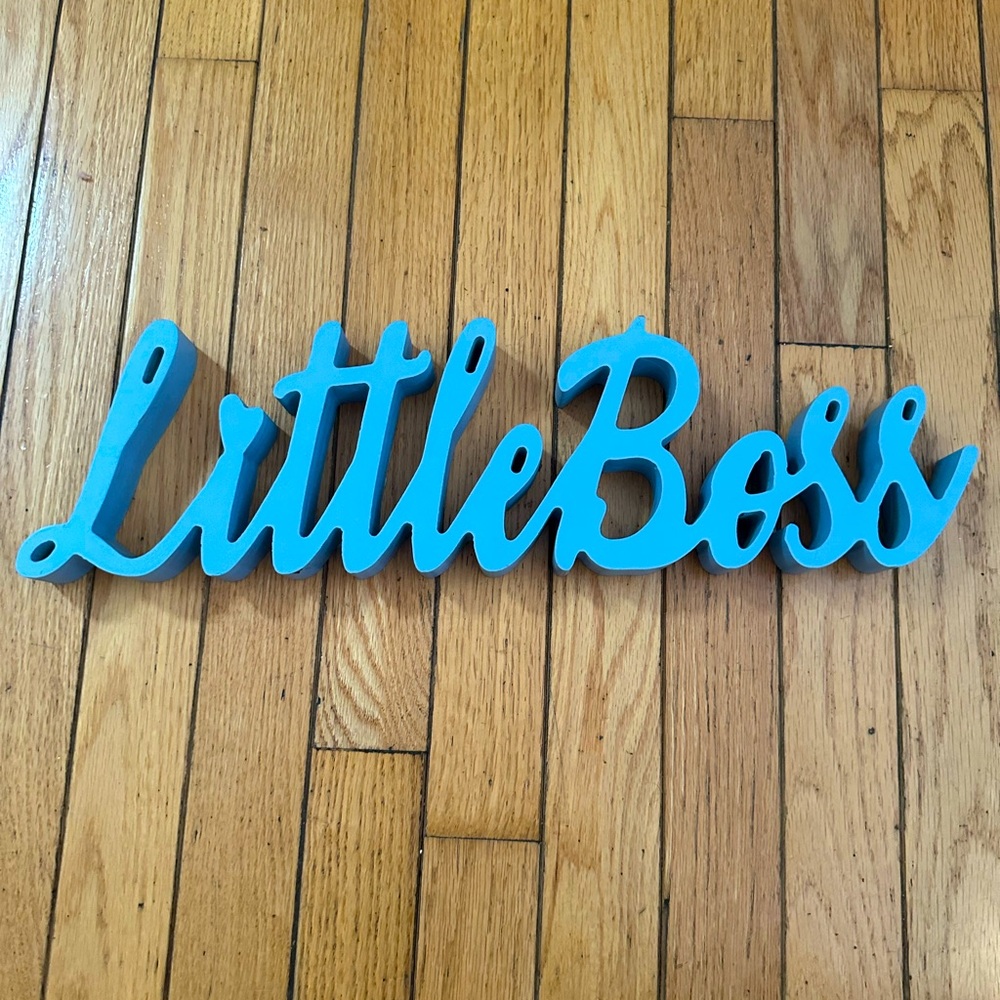 Little Boss Baby Nursery Sign/ Toddler Bedroom / Little Kids Decor- Baby Blue